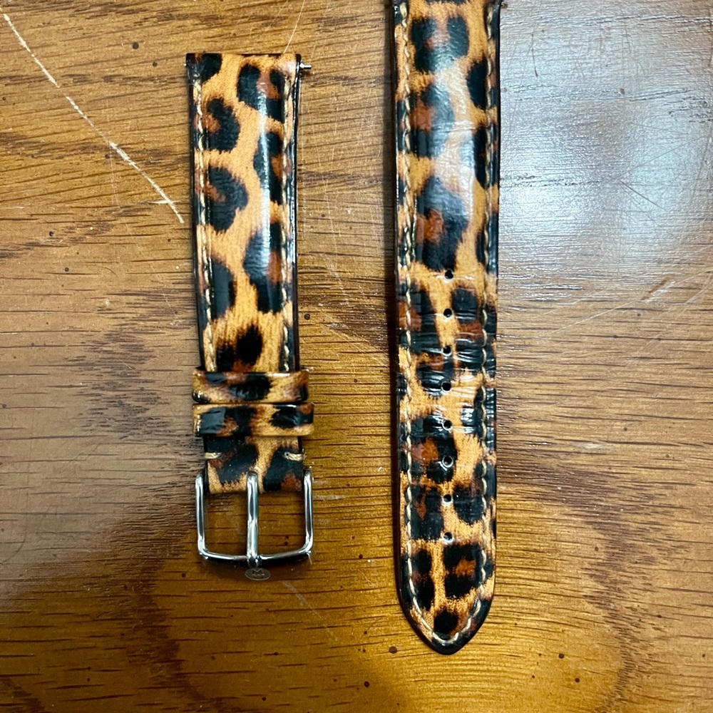 Authentic Michele 18mm Leopard Pattern Watch Strap band